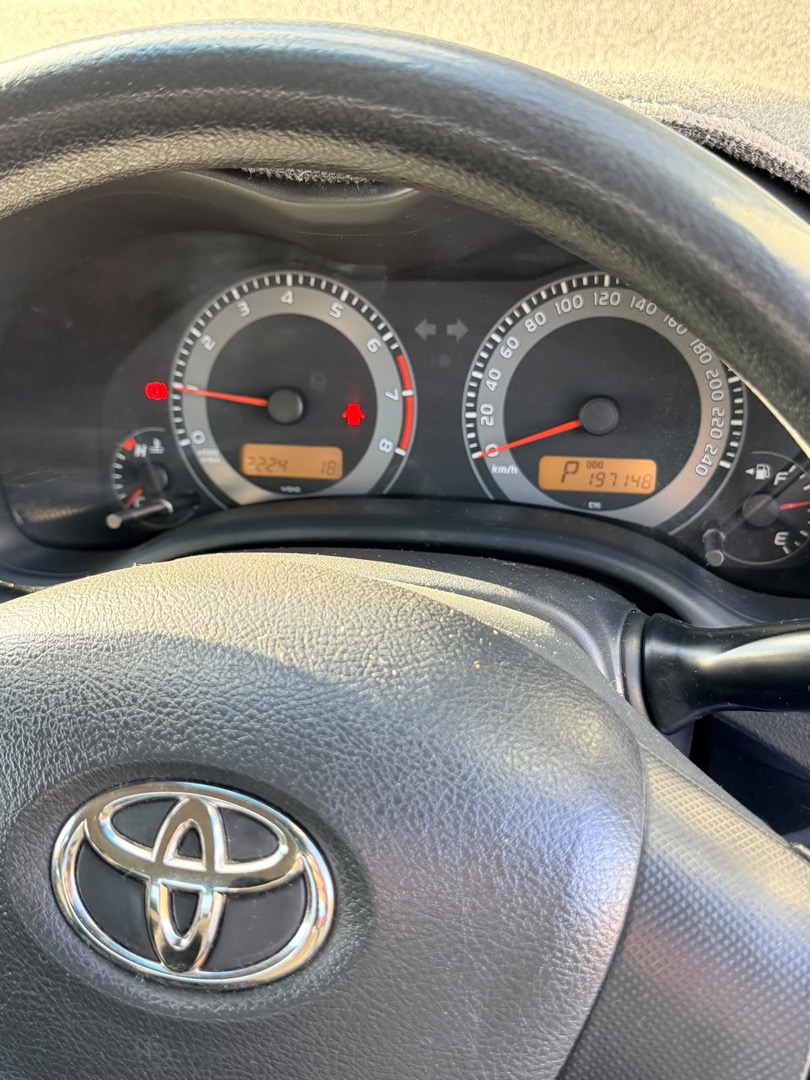 2008 Toyota Corolla Ascent — instrument cluster